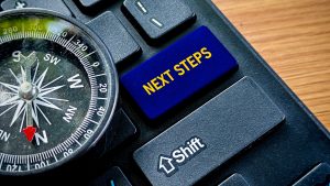 Next Steps Button on Keyboard with Compass